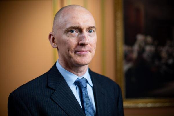 Carter Page, a former foreign policy adviser to Donald Trump, in New York City on Aug. 21, 2020. (Brendon Fallon/The Epoch Times)