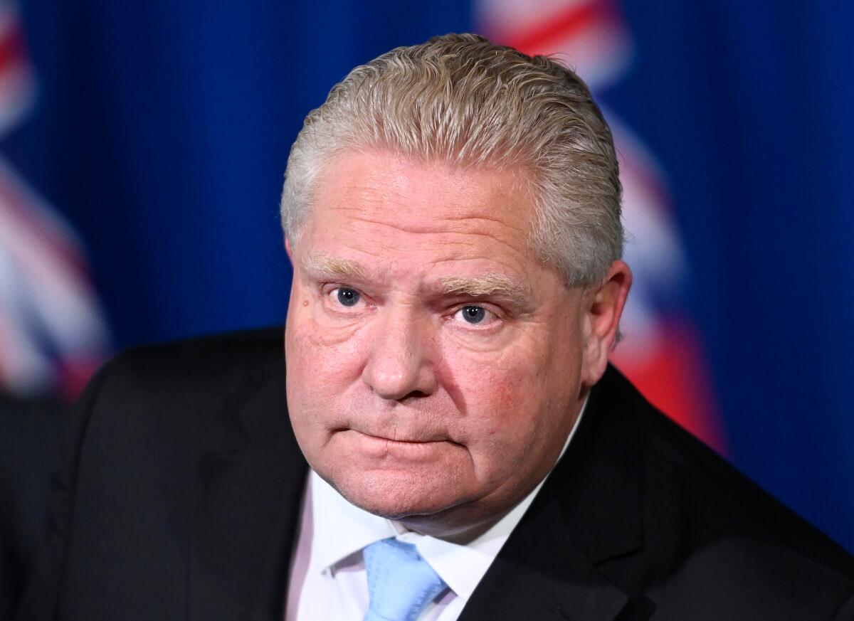 Ontario Premier Doug Ford at a press conference at Queen's Park in Toronto on Dec. 21, 2020. (Nathan Denette/The Canadian Press)