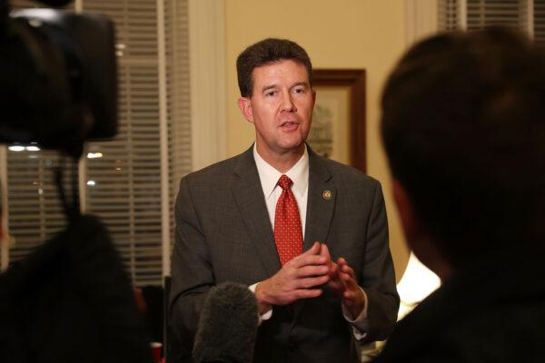John Merrill, Secretary of State of Alabama, speaks to the media in the Capitol building, in Montgomery, Ala., on Dec. 12, 2017. (Joe Raedle/Getty Images)