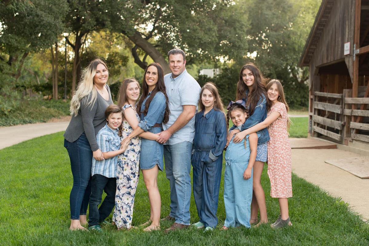 Meredith and Brady with their kids. (Denise Beatty Photography/Caters News)