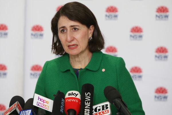 NSW Premier Gladys Berejiklian speaks during a COVID-19 update and news conference in Sydney, Australia, on July 28, 2021. (Lisa Maree Williams Pool/Getty Images)