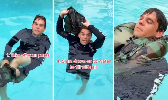 VIDEO: Former Royal Dutch Marine Reveals Ocean Survival Hack—Makes Life Preserver out of His Pants