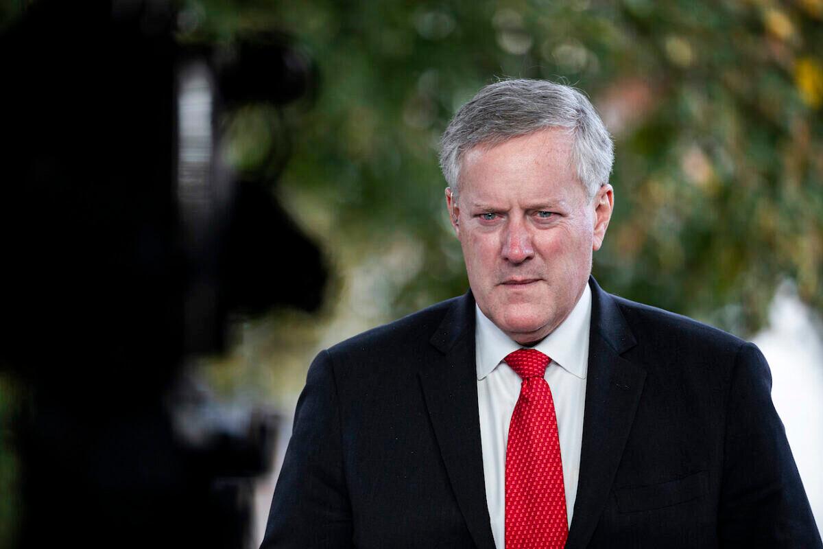 Then-White House chief of staff Mark Meadows at the White House, on Oct. 21, 2020. (Tasos Katopodis/Getty Images)