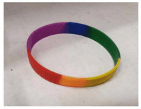 Photo of bracelet worn by plainclothes members of the Metropolitan Police Department’s Electronic Surveillance Unit, embedded in the crowds on Jan. 6, 2021 to “document the actions of the demonstrators and MPD’s response to any civil disobedience or criminal activity.” (Metropolitan Police Department First Amendment Demonstrations report.)