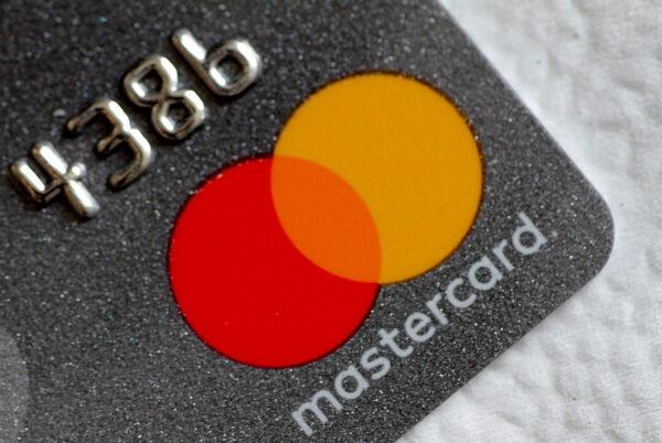 A Mastercard logo on a credit card in this picture illustration on Aug. 30, 2017. (Thomas White/Reuters)