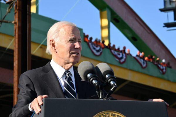 President Joe Biden delivers remarks at the Baltimore and Potomac Tunnel North Portal in Baltimore, Md., on Jan. 30, 2023. (Mandel Ngan/AFP via Getty Images)