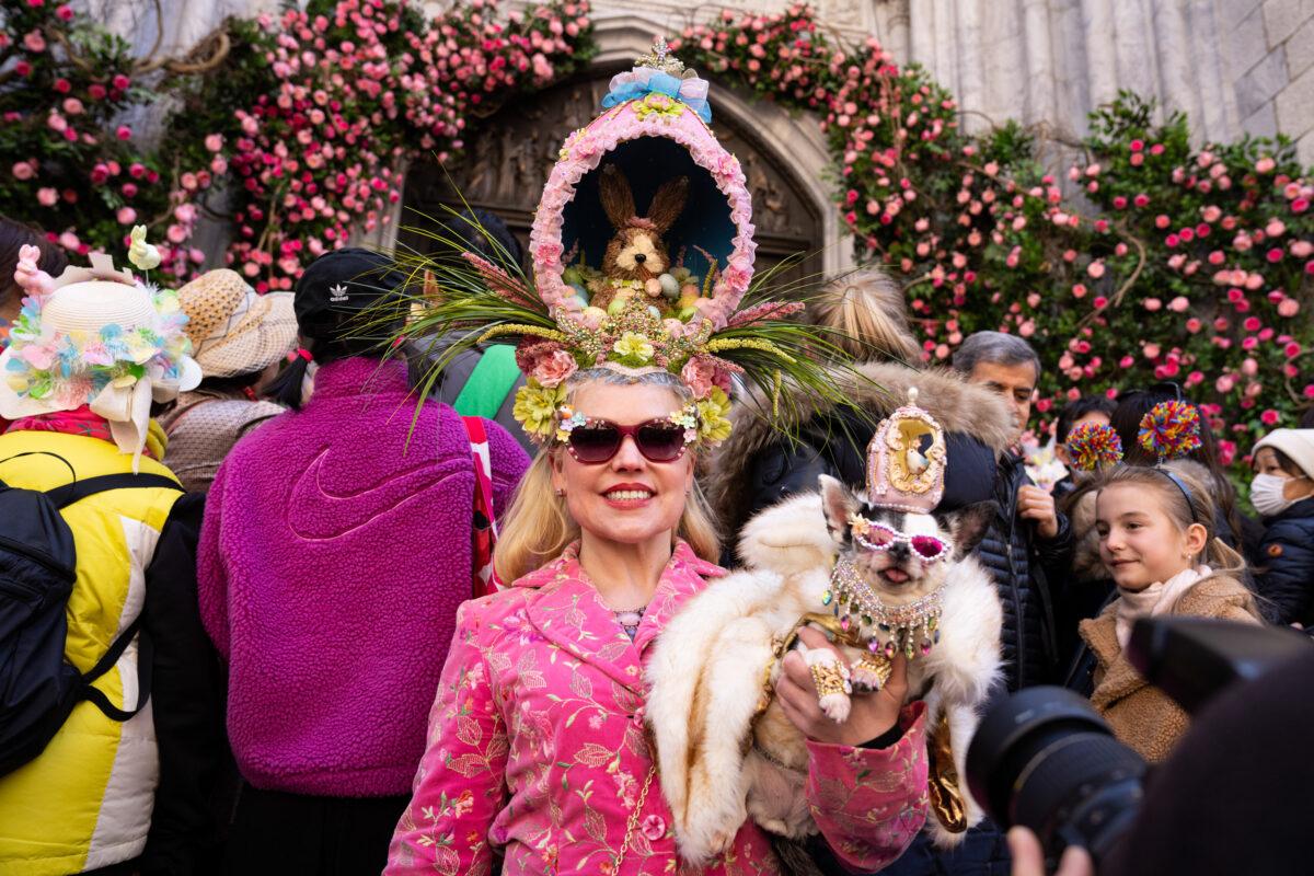The Easter Parade and Bonnet Festival in New York City on April 9, 2023. (Larry Dye/The Epoch Times)