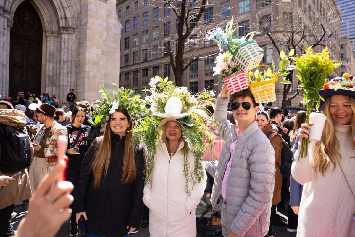 The Easter Parade and Bonnet Festival in New York City on April 9, 2023. (Larry Dye/The Epoch Times)