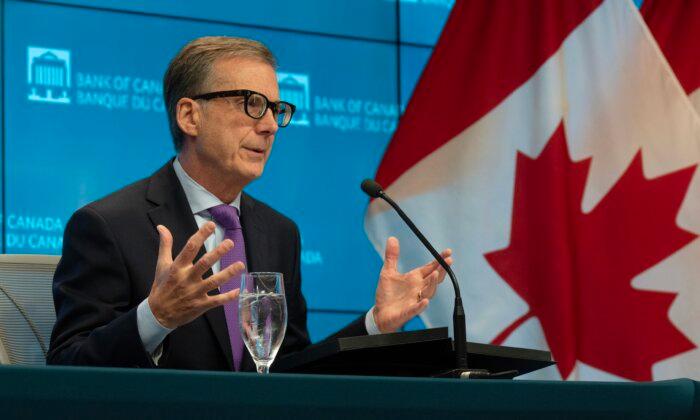 Bank of Canada Governor Says Budget Update Won’t Add New Inflationary Pressures