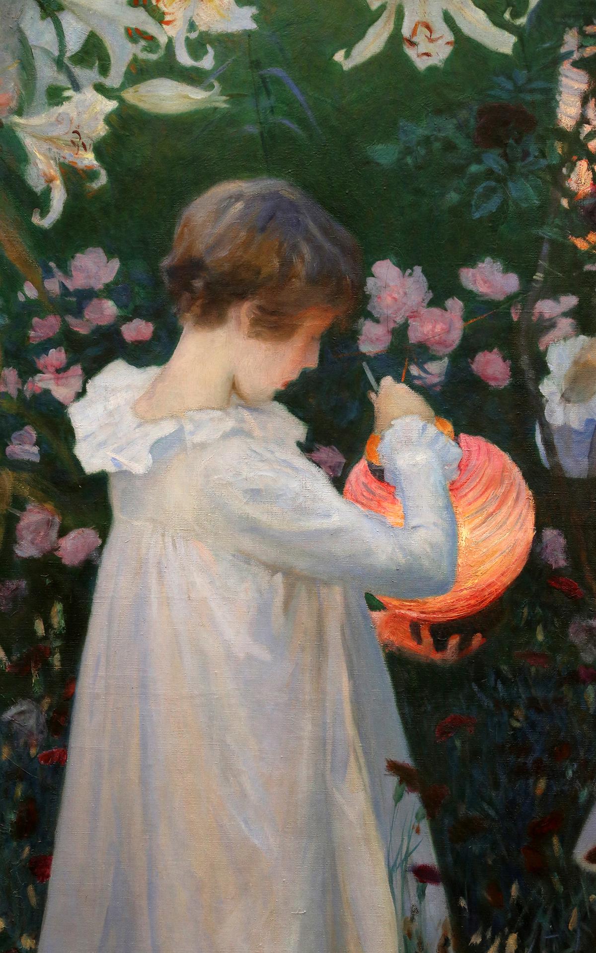 A detail of "Carnation, Lily, Lily, Rose," between 1885 and 1886, by John Singer Sargent. (<a title="User:Sailko" href="https://commons.wikimedia.org/wiki/User:Sailko">Sailko</a>/<a href="https://creativecommons.org/licenses/by/4.0/deed.en">CC BY 4.0 Deed</a>)