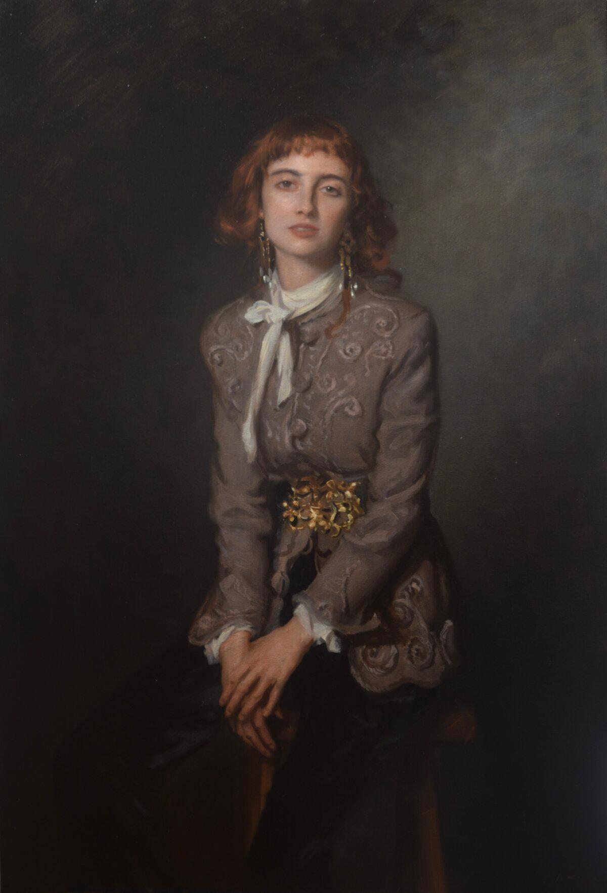 “Daisy” by Isabella Watling of London. Oil on canvas; 55 inches by 37.4 inches. (Courtesy of the Portrait Society of America)