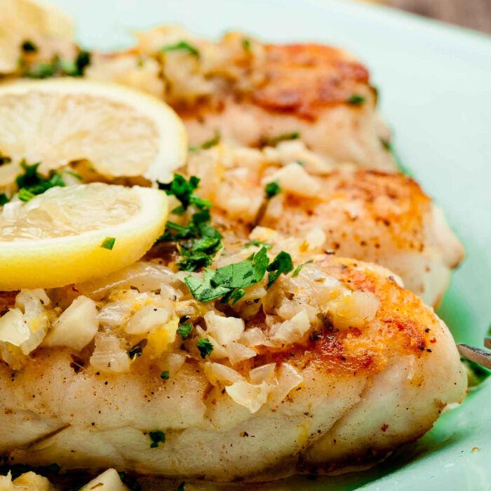 White Fish With Lemon Butter Sauce
